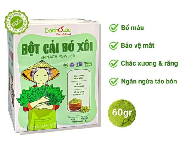 Bột cải bó xôi - Sản Phẩm Từ Rau Củ - Rau Củ Quả Sạch - Đặc Sản Đà Lạt - bột rau củ sấy lạnh - https://dalatfarm.net/