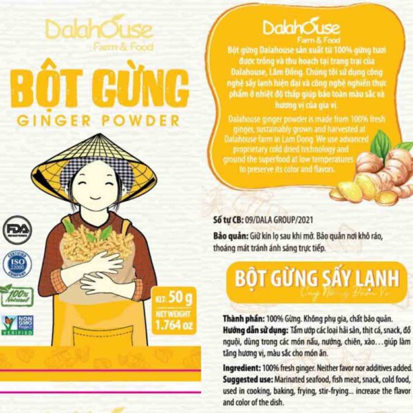 Bột gừng nguyên chất - Sản Phẩm Từ Rau Củ - Rau Củ Quả Sạch - Đặc Sản Đà Lạt - bột rau củ sấy lạnh - https://dalatfarm.net/