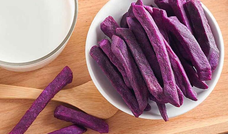 khoai lang tím sấy không đường - Rau củ quả sấy - Đặc Sản ĐàLạt - https://dalatfarm.net/