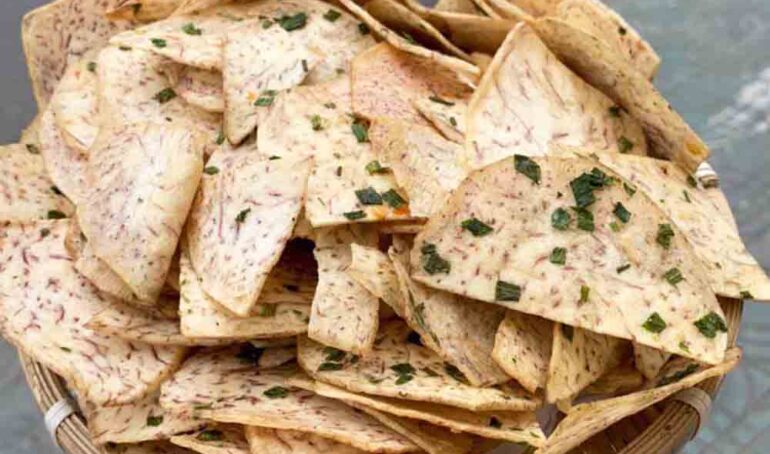 khoai môn sấy hành Gò Vấp - món ăn từ rau củ - phương pháp sống khỏe - Đặc Sản Đà Lạt - https://dalatfarm.net/