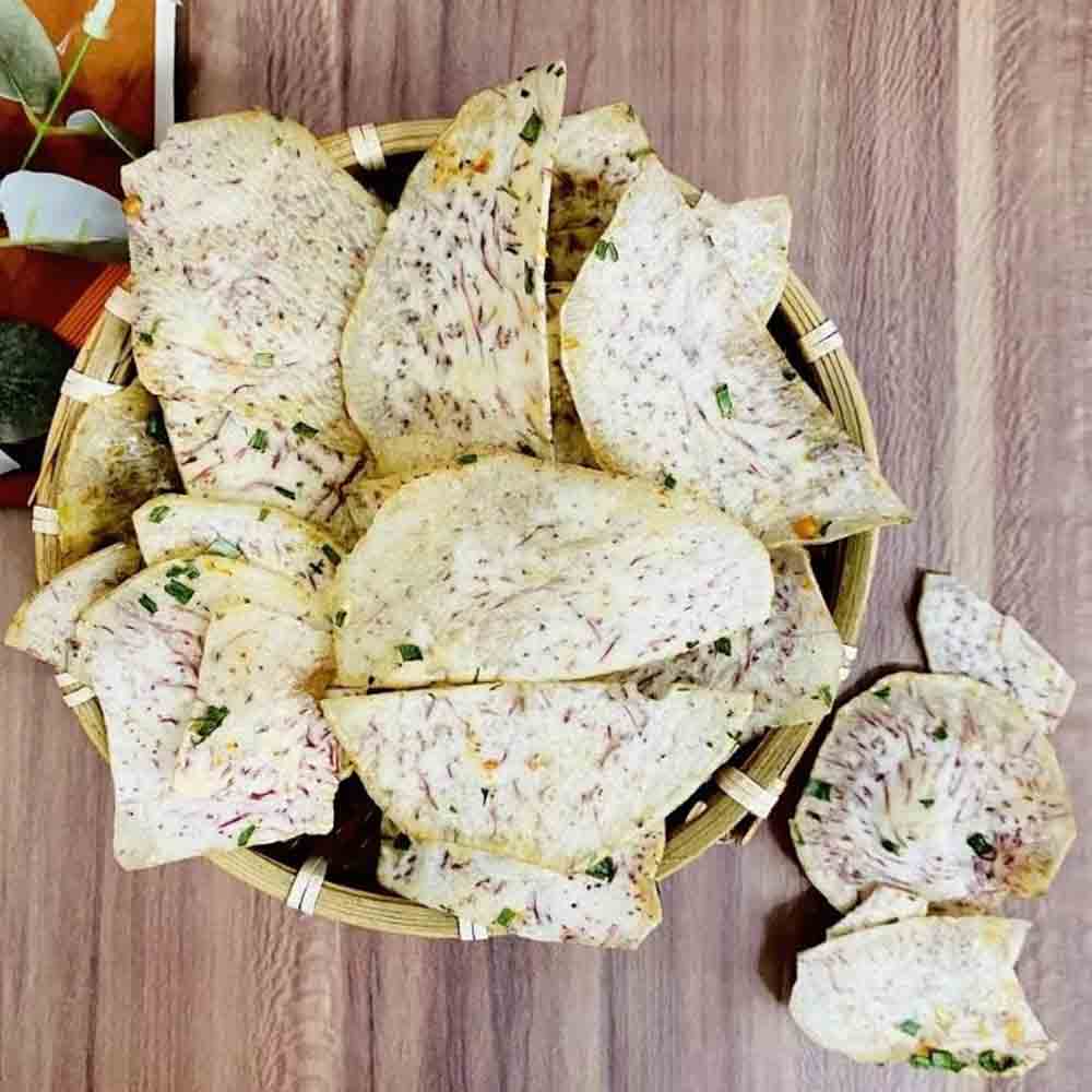 khoai môn sấy lát - món ăn từ rau củ - phương pháp sống khỏe - Đặc Sản Đà Lạt - https://dalatfarm.net/