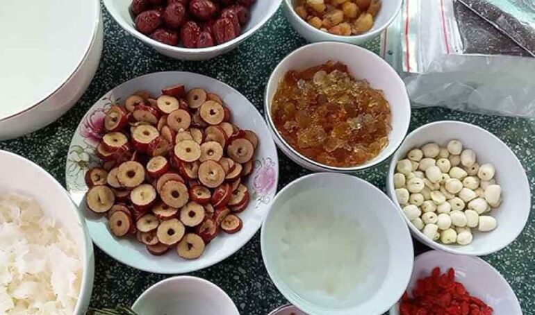 set chè dưỡng nhan 12 vị - món ăn từ rau củ - phương pháp sống khỏe - Đặc Sản Đà Lạt - https://dalatfarm.net/