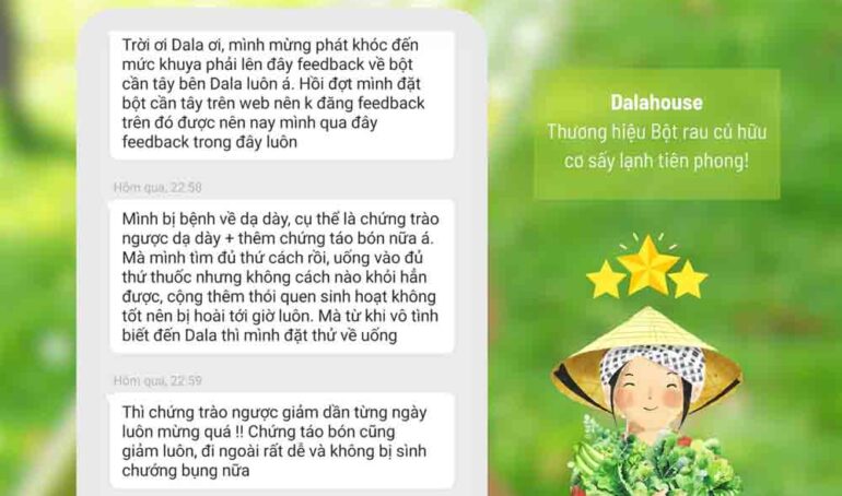 feedback bột cần tây - cách làm đẹp tự nhiên- phương pháp sống khỏe - Đặc Sản Đà Lạt - https://dalatfarm.net/