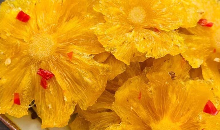 thơm sấy muối ớt Đà Lạt - món ăn từ rau củ - phương pháp sống khỏe - Đặc Sản Đà Lạt - https://dalatfarm.net/