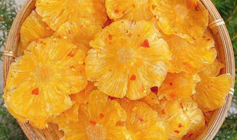 khóm sấy muối ớt - món ăn từ rau củ - phương pháp sống khỏe - Đặc Sản Đà Lạt - https://dalatfarm.net/