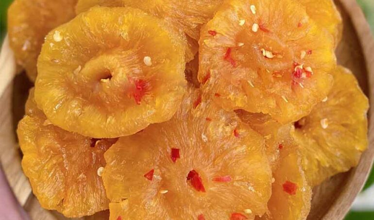 thơm sấy muối ớt 500g - món ăn từ rau củ - phương pháp sống khỏe - Đặc Sản Đà Lạt - https://dalatfarm.net/