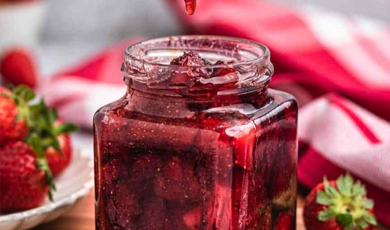 mứt dâu tây đóng hũ - món ăn từ rau củ - phương pháp sống khỏe - Đặc Sản Đà Lạt - https://dalatfarm.net/