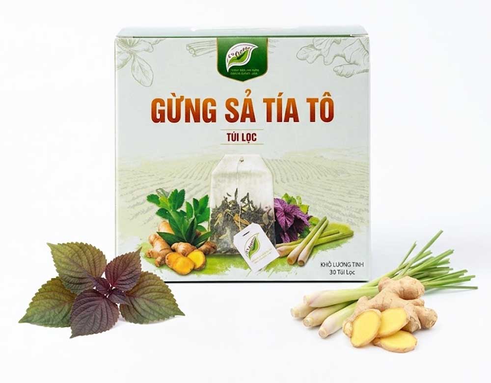 trà gừng sả tía tô - Trà Thảo Mộc - Đặc Sản Đà Lạt - https://dalatfarm.net/