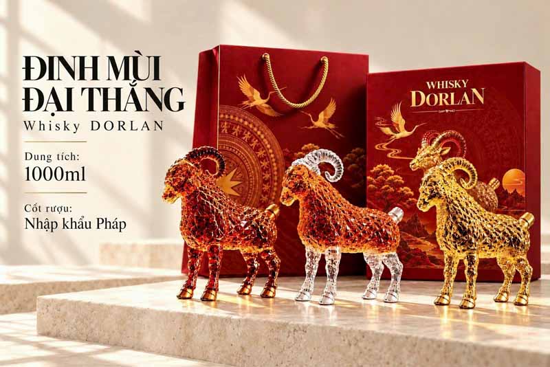 Bộ ba mẫu quà Tết Đinh Mùi Đại Thắng sang trọng