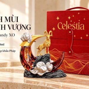 Mẫu quà Tết Đinh Mùi Thịnh Vượng rượu Brandy XO 700ml cốt rượu Pháp